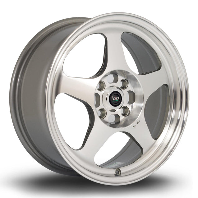 ROTA SLIPSTREAM 15x6.5 4X100 FULL POLISH SET OF 4